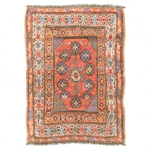 Alfombra antigua Bergama 1,75 x 1,25 m hecha a mano en lana